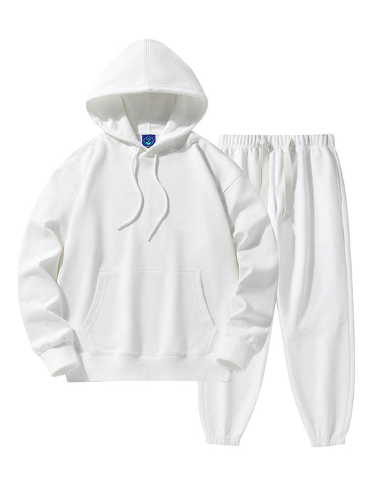 Basic Drop Shoulder Relaxed Hoodie And Jogger Pants