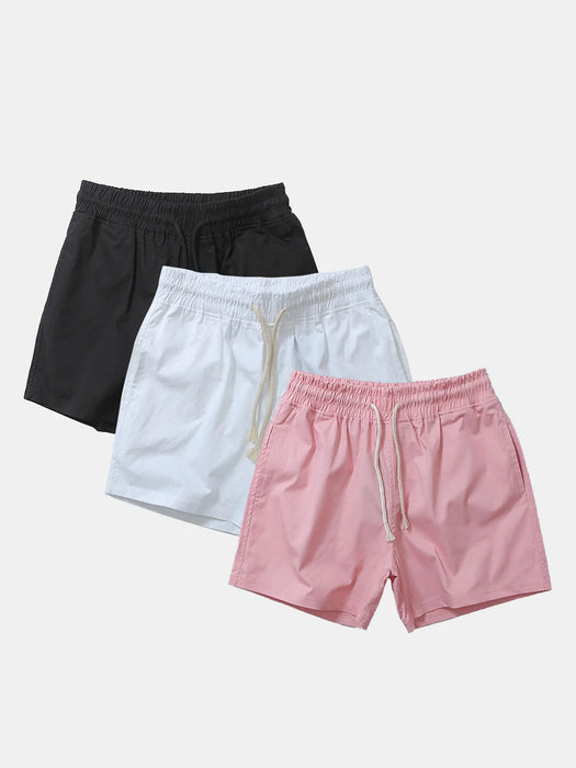 3 Pieces Cotton Drawstring Short