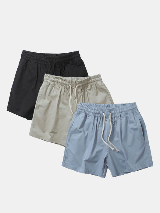 3 Pieces Cotton Drawstring Short