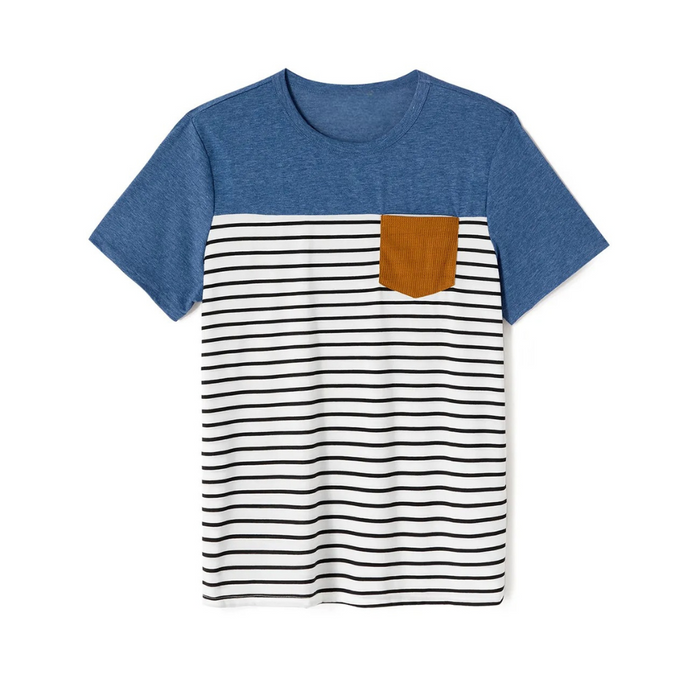 Striped Pocket Family Matching Outfit Set