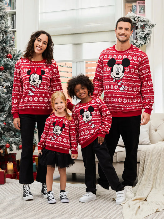 Mickey And Minnie Family Matching Christmas Sweater Set