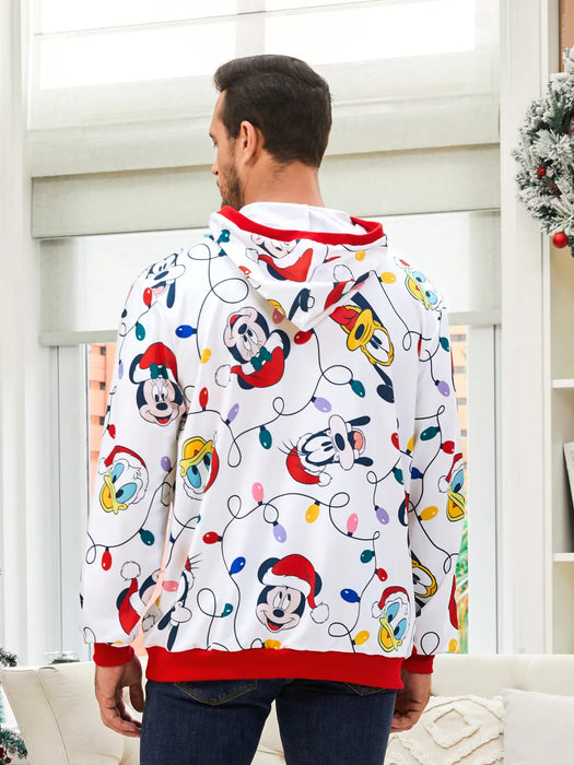 Mickey Printed Family Matching Christmas Hoodie Sets