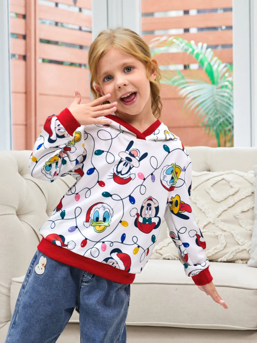 Mickey Printed Family Matching Christmas Hoodie Sets