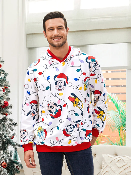 Mickey Printed Family Matching Christmas Hoodie Sets