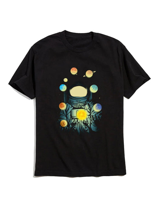 Astronaut And Planets Graphic T-Shirts