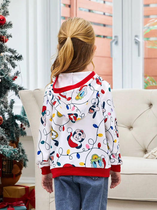 Mickey Printed Family Matching Christmas Hoodie Sets