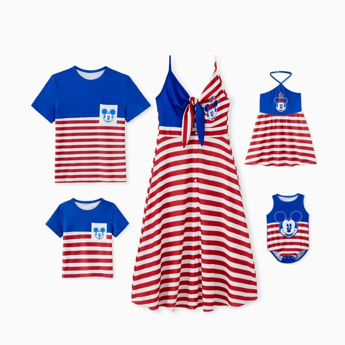 Family Matching Mickey Mouse Independence Day Outfit Sets