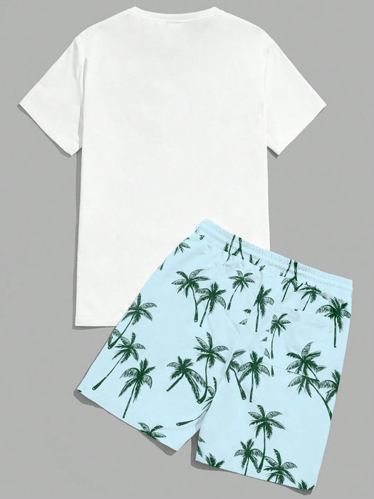 Palm Breeze Tee And Shorts Set