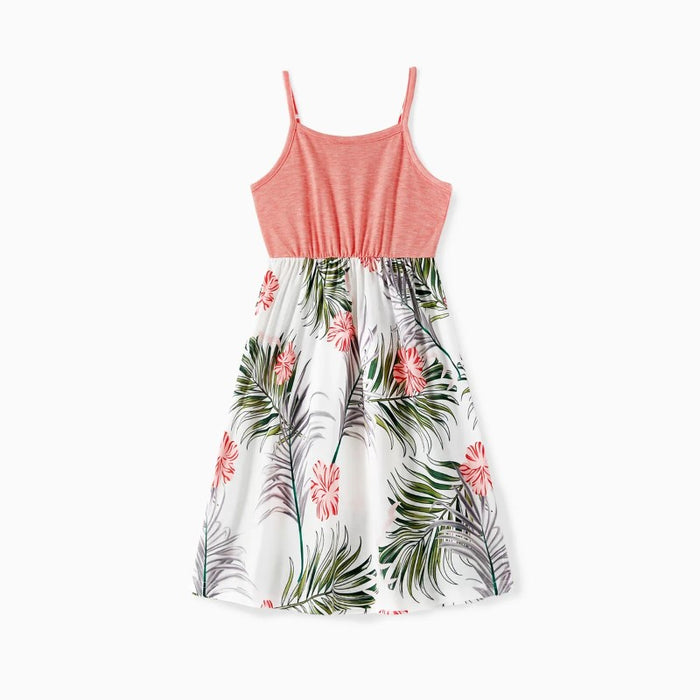 Family Matching Tropical Print Outfits