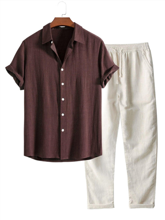 Classic Two Piece Shirt And Pants Set