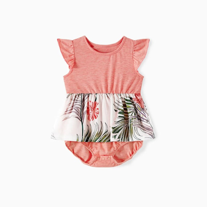 Family Matching Tropical Print Outfits