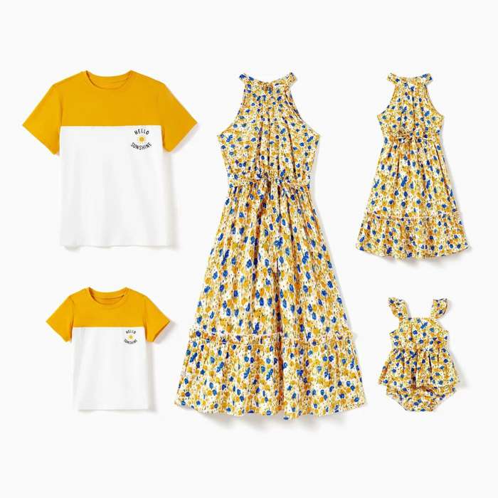 Sunshine Floral Family Matching Outfits