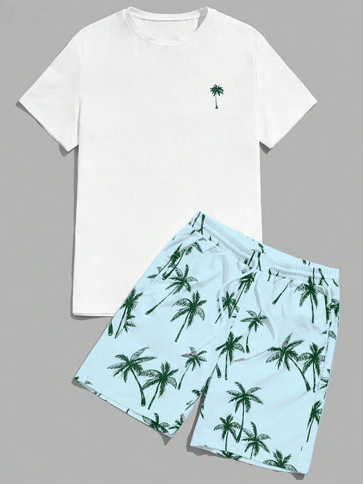 Palm Breeze Tee And Shorts Set