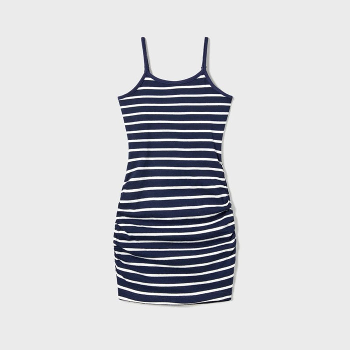 Family Matching Tees And Stripe Strap Dresses