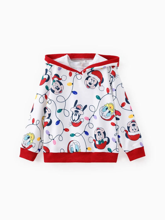 Mickey Printed Family Matching Christmas Hoodie Sets