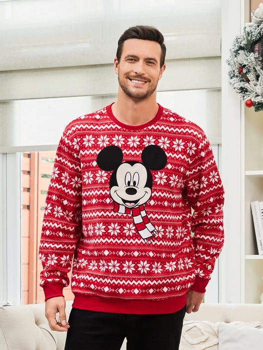 Mickey And Minnie Family Matching Christmas Sweater Set