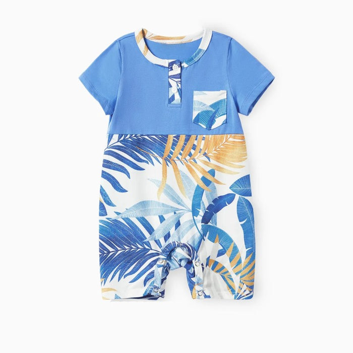 Family Matching Tee And Floral Wrap Dress Sets