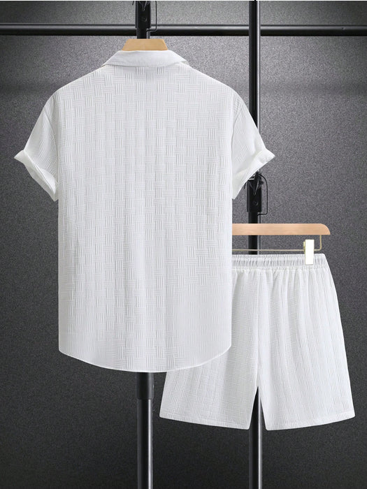 Plain Shirt And Shorts Set