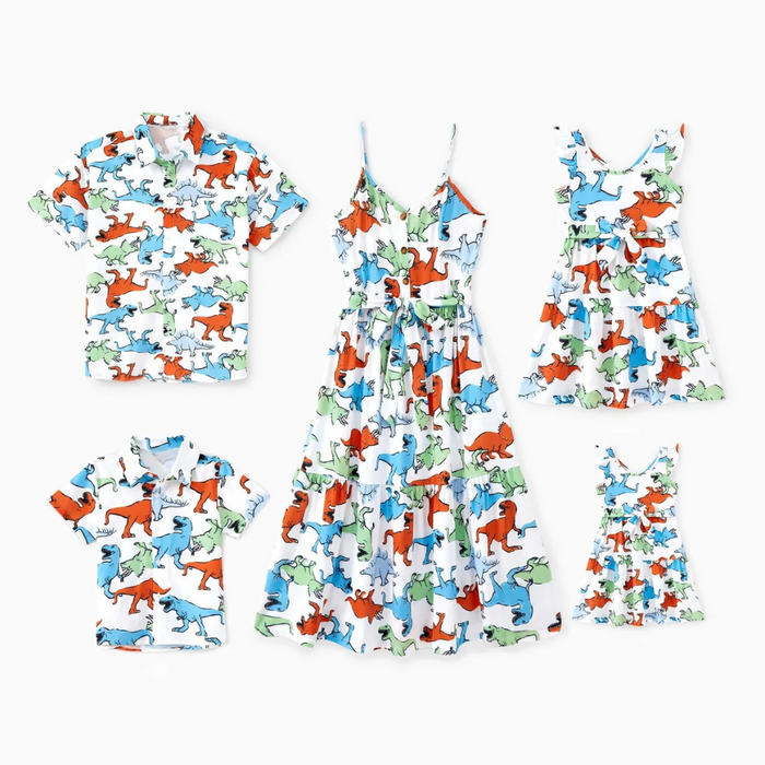 Playful Dinosaurs Family Matching Outfit Set