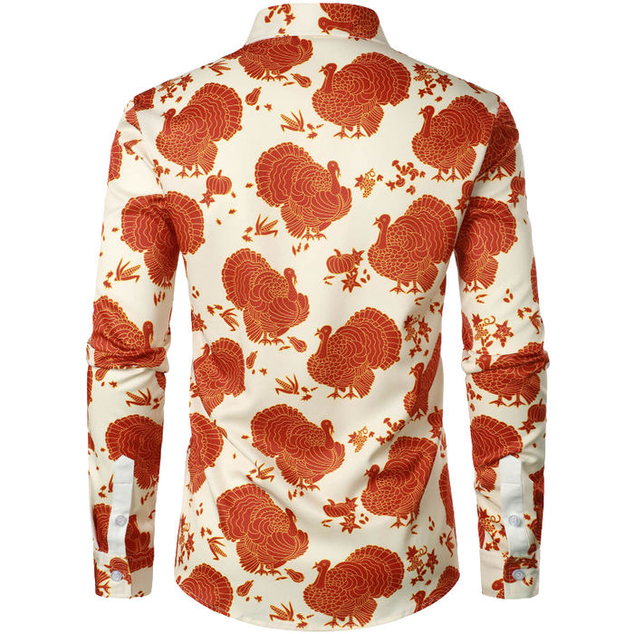 Thanksgiving Holiday Button Long Sleeve Shirt