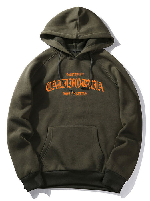 California Letter Print Hoodie