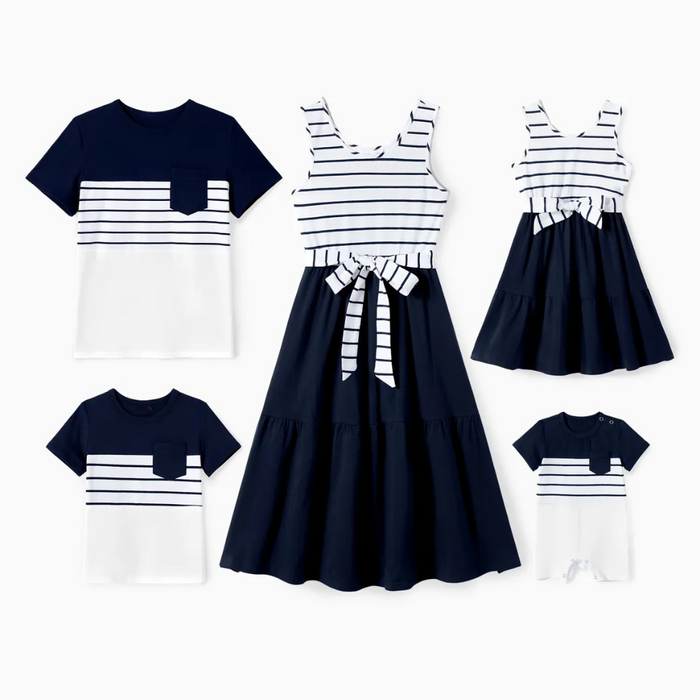 Classic Stripe Family Matching Outfit Set