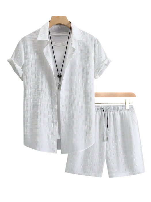 Plain Shirt And Shorts Set