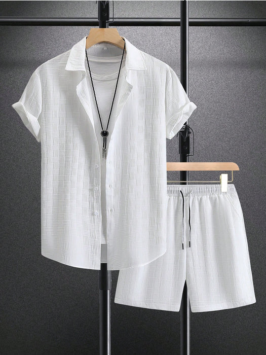 Plain Shirt And Shorts Set