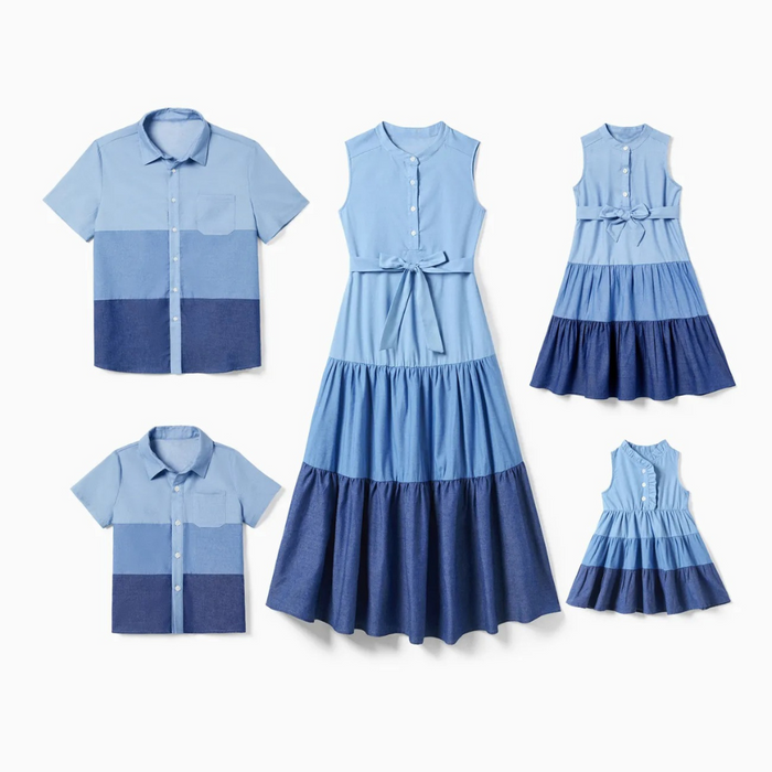 Gradient Family Matching Outfit Set