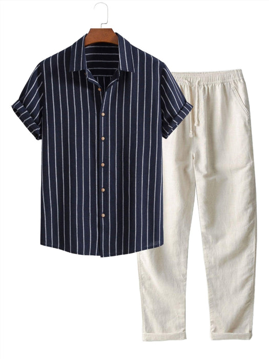 Striped Shirt And Trousers Set