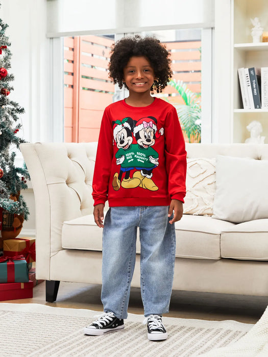 Mickey And Friends Printed Family Matching Christmas Sweatshirts