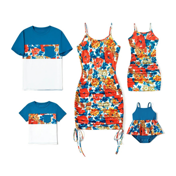 Vibrant Family Floral Matching Outfit Set