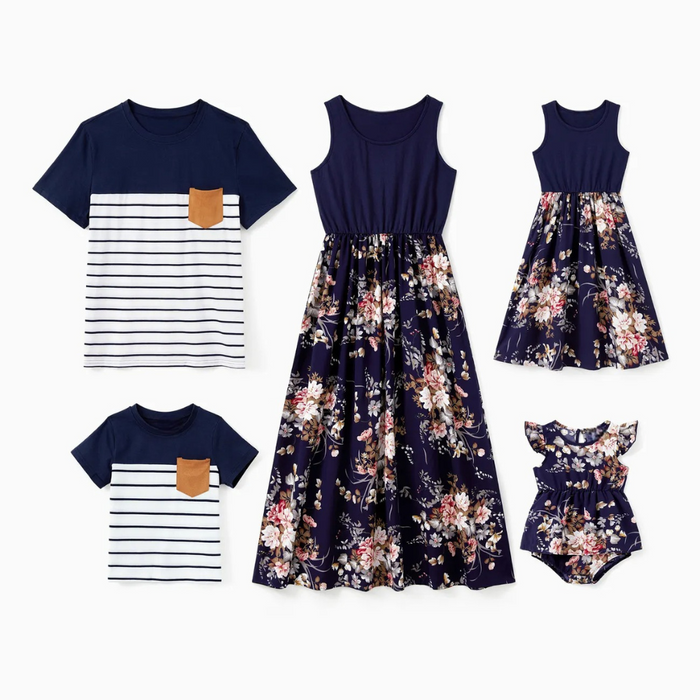 Classic Blossom Family Matching Outfit Set