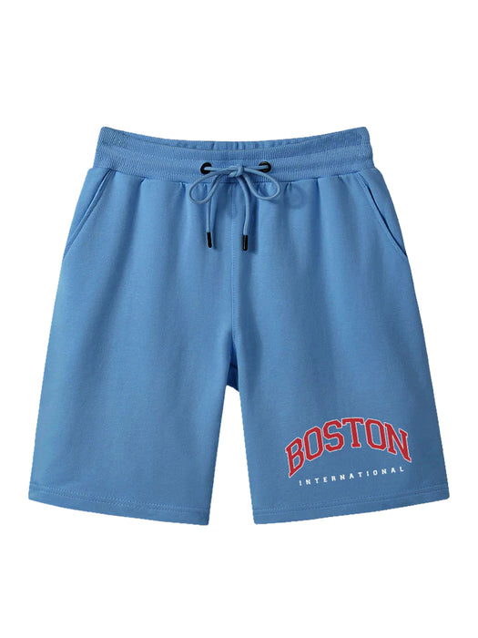 Boston Print Mid Length Short