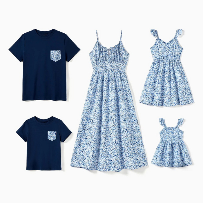 Serene Blossoms Family Matching Outfit Set