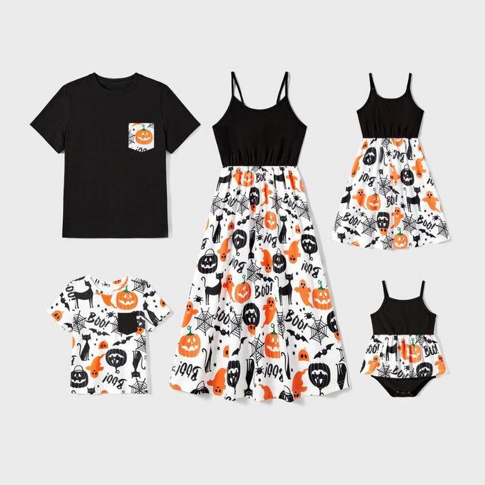 Family Matching Halloween Print Outfits