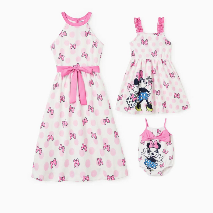 Minnie Mouse Themed Family Matching Dress Set