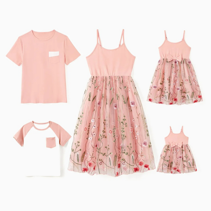 Embroidered Elegance Family Matching Outfit Set