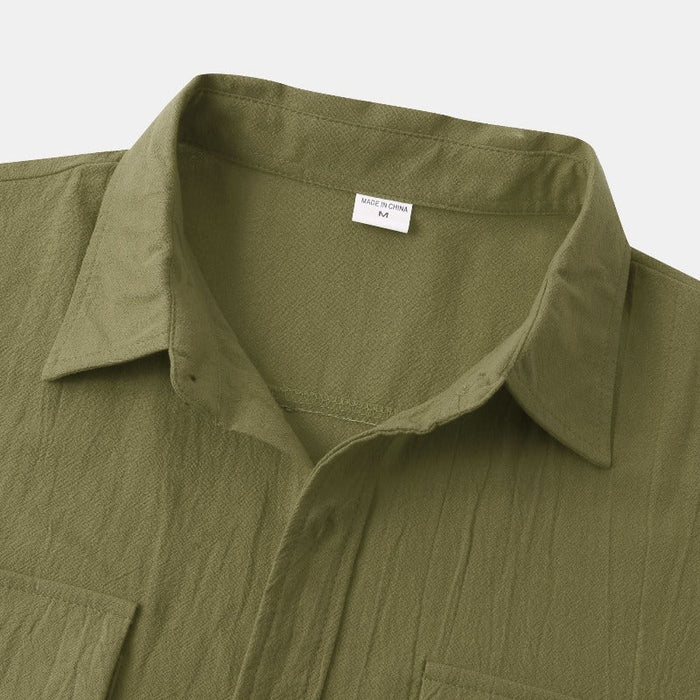 Linen Short-Sleeved Shirts Men's Shirts