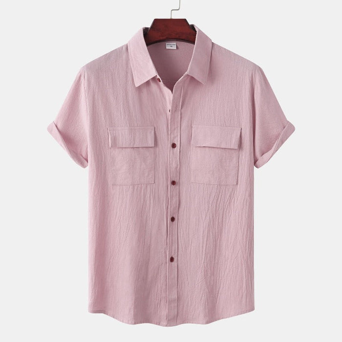 Linen Short-Sleeved Shirts Men's Shirts