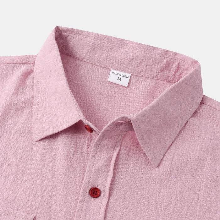 Linen Short-Sleeved Shirts Men's Shirts