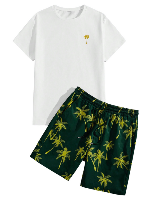 Palm Breeze Tee And Shorts Set