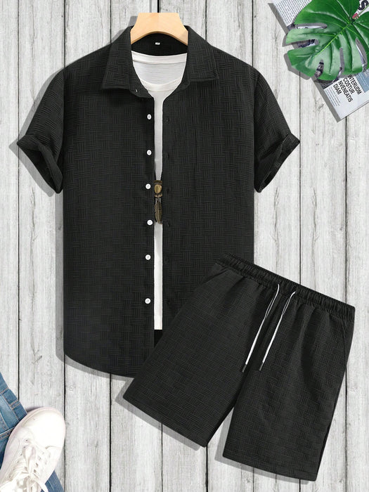 Plain Shirt And Shorts Set