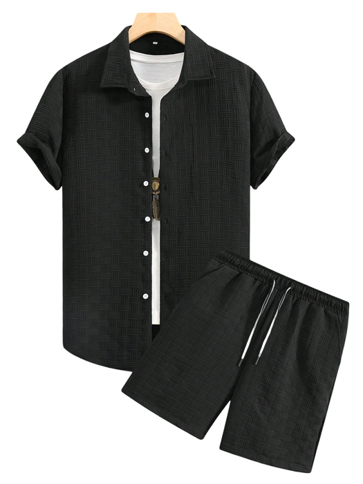 Plain Shirt And Shorts Set