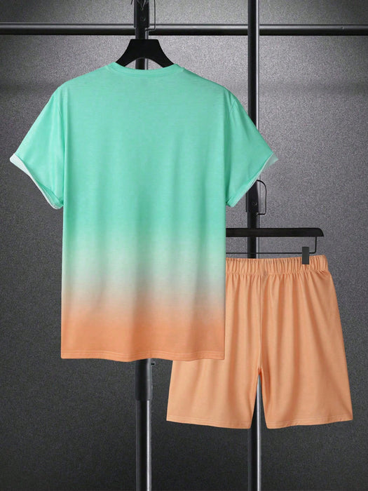 Sunset Palms Tee And Shorts Set