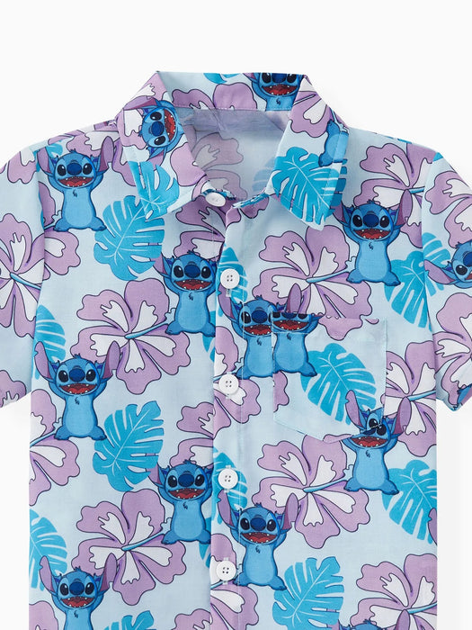 Family Matching Set Hawaiian Floral And Character Print Set