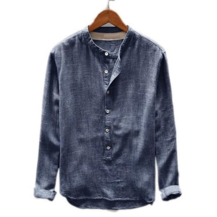 Mandarin Collar Henley Shirt