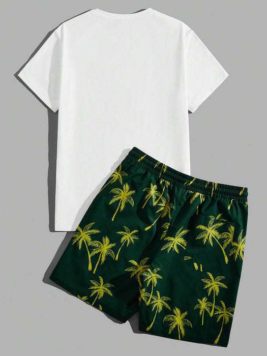 Palm Breeze Tee And Shorts Set