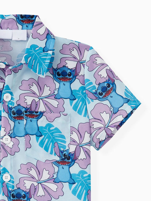 Family Matching Set Hawaiian Floral And Character Print Set