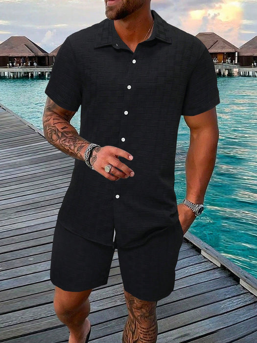 Plain Shirt And Shorts Set